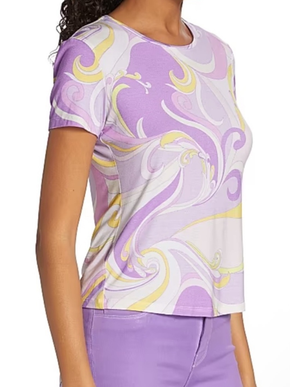 L’AGENCE Ressi Swirl  Swirl Crewneck T-shirt size L